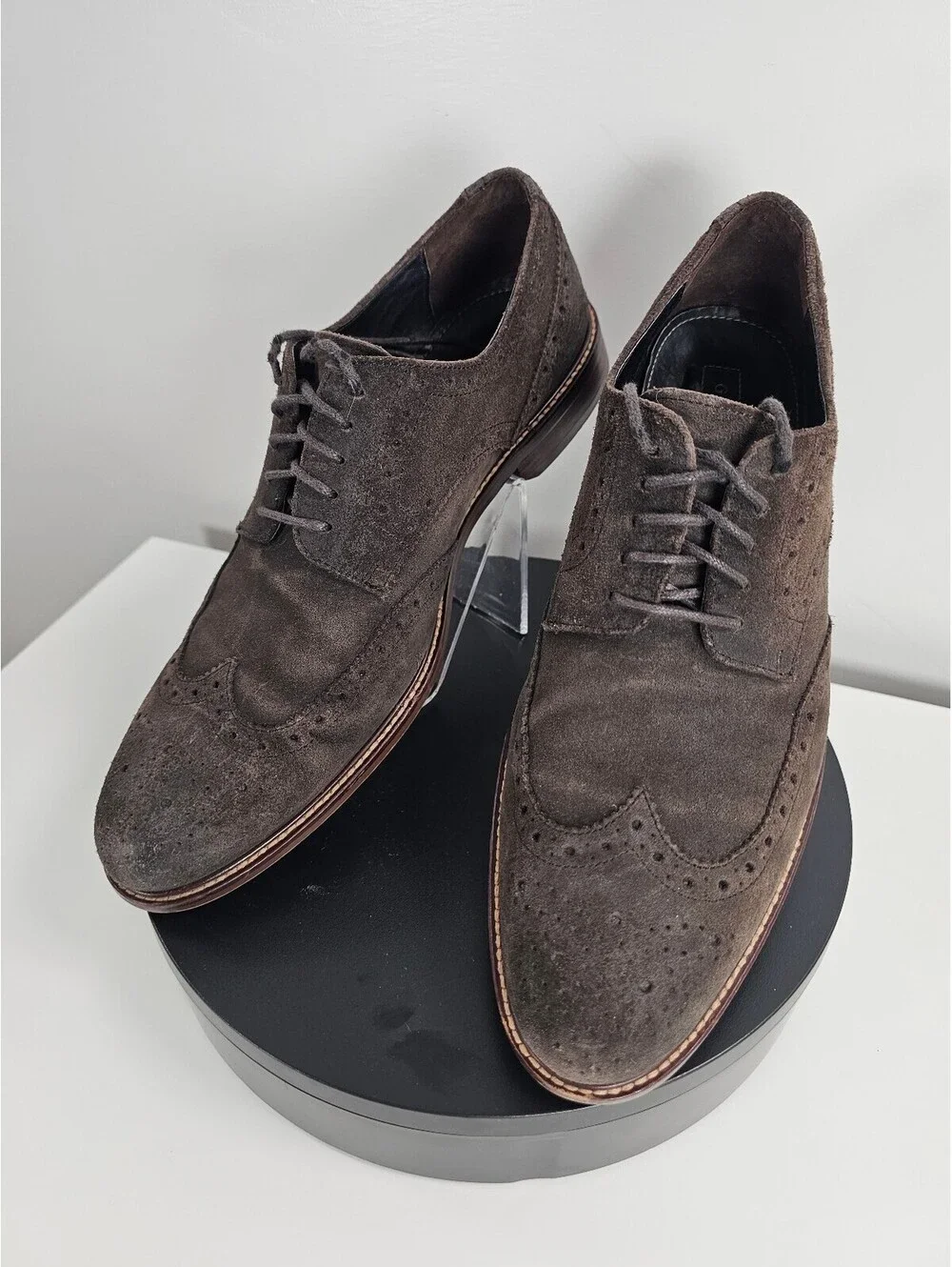 Gordon Rush Brown Suede Wingtip Dress Shoes